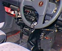 手動式車の内部