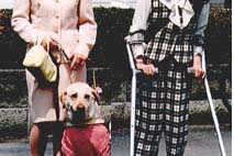 盲導犬コニーと記念撮影