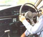 手動式教習車の内部